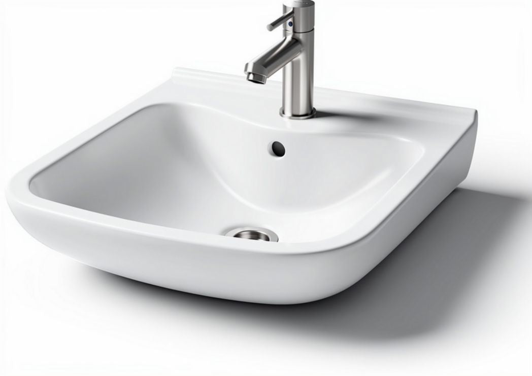 Umywalka ceramiczna w kształcie serca 55 x 40 x 15cm do łazienki