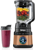 Ninja Detect Power Mixer Pro 1200W med 2L kanna (1900ml max vätskekapacitet), kraftfull mixer för att mixa smoothies, hacka grönsaker och mixa frysta drycker, svart, TB201EU(2-in-1 Mixer Copper/Black  Copper)