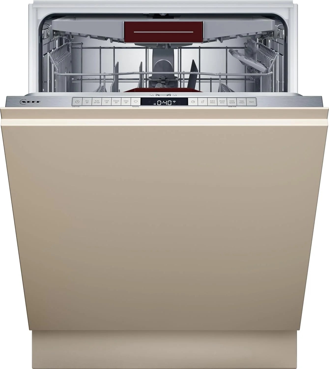 NEFF S157YCX03E, N 70, Smarter Geschirrspüler Vollintegriert, 60 cm, Besteckschublade, Made in Germany, Zeolith-Trocknung, besonders leise Spülmaschine, höhenverstellbarer Oberkorb, starker Sprühdruck(vollintegriert XXL 60cm/energy class A)