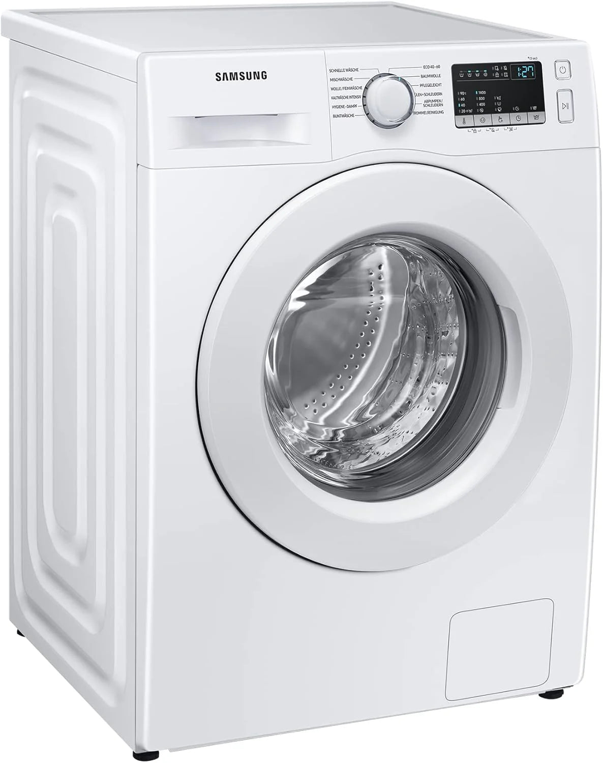 Samsung WW90T4048EE/EG Waschmaschine, 9 kg, 1400 U/min, Ecobubble, Hygiene-Dampfprogramm, FleckenIntensiv-Funktion, Digital Inverter Motor, Weiß(9 kg)