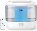 Dreo Smart Luftfuktare för Sovrum, 4L Cool Mist Luftfuktare för Hemmabarn, Fuktighetssensor, Autoläge, 32H Senaste, Oljediffusor, 28dB Tyst Ultraljudsluftfuktare för Stora Rum inomhus, Fungerar med(all grey/Standard)