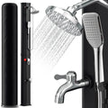 Sonnewelt 60L Solardusche Gartendusche Inkl. Schutzhaube und Handbrause(schwarz)