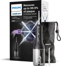 Philips Sonicare trådlös Power Flosser 3000 mundusch, vattenflops för tänder, tandkött och tandvård, i svart (modell HX3826/33)(Black)