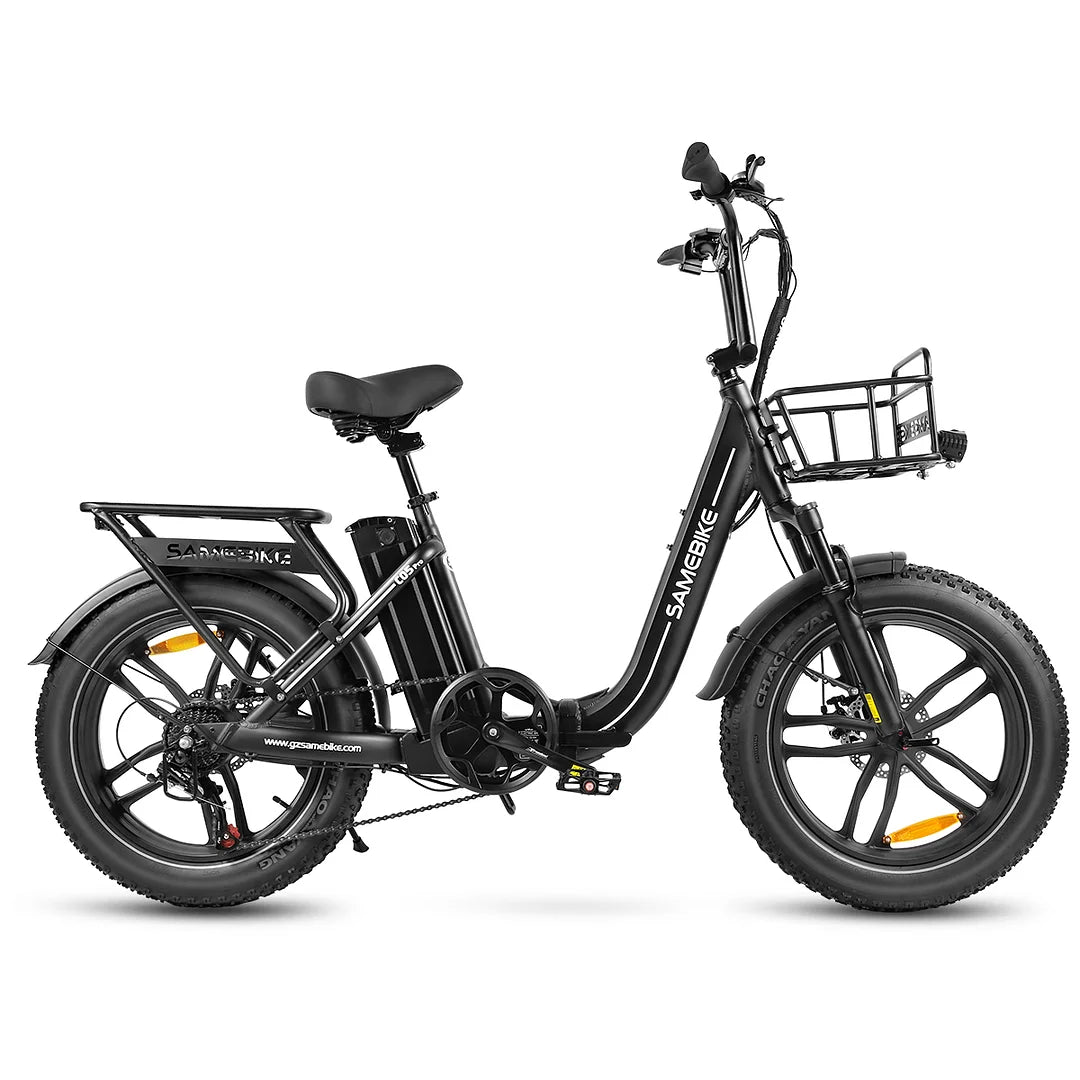 SAMEBIKE C05 Pro 36V 13Ah Akku 500W Motor Step-Through faltbares Fat Tire E-Bike(Schwarz)