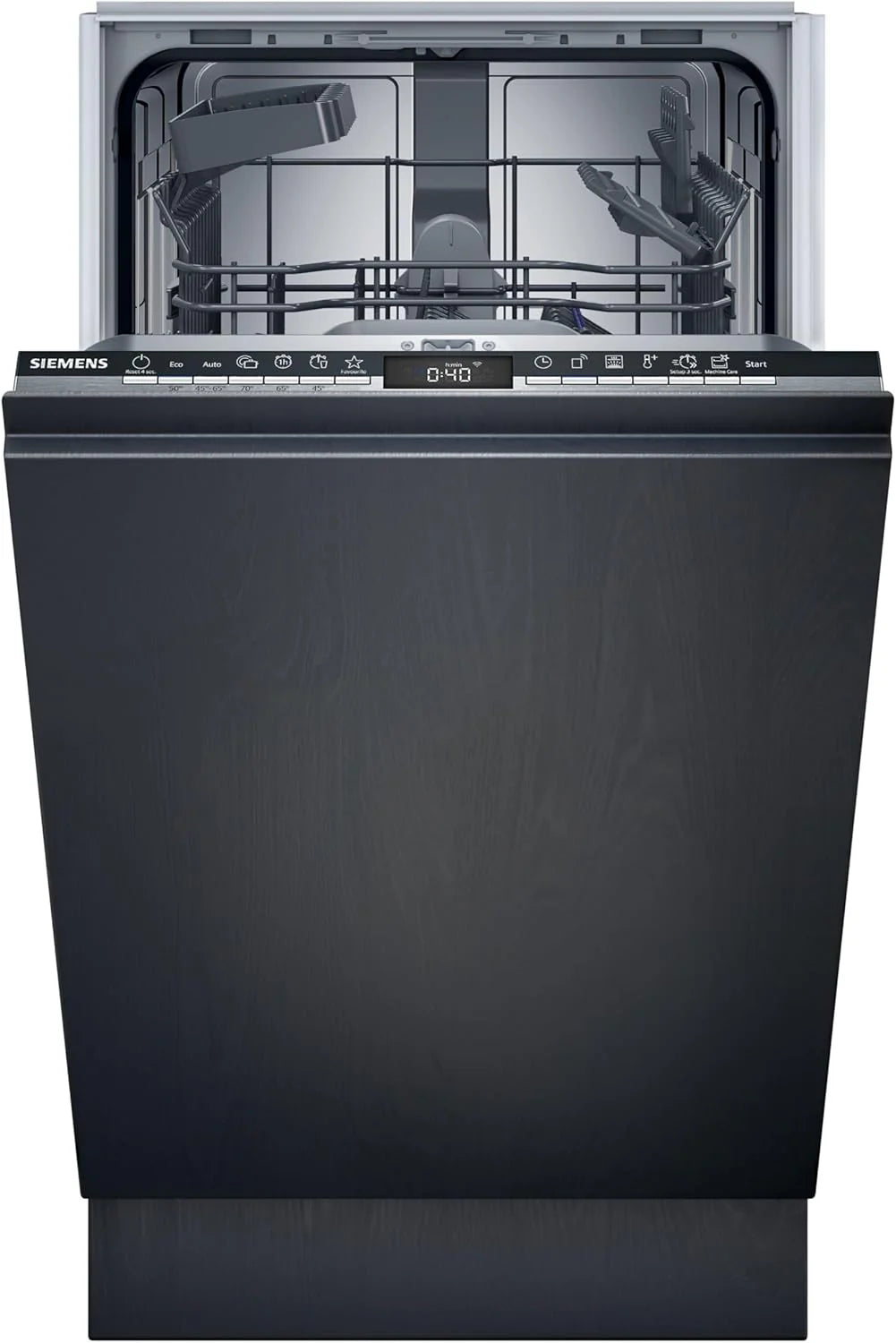 Siemens SR65YX08ME, iQ500 Smarter Geschirrspüler Vollintegriert, 45 cm breit, Besteckschublade, Zeolith, extra leise, aquaStop, automatische Türöffnung nach Programmende, varioSpeed, Innenbeleuchtung(vollintegriert/energy class C/Iq300)