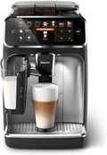 Philips 2200 Series Espresso Machine - Coffee Machine with 12-Step Grinder Setting, Touch Screen, Automatic Descaling, My Coffee Choice and Milk Frother for Cappuccino (EP2220/10)(matte black/4 coffee drinks/Silent Brew technology)